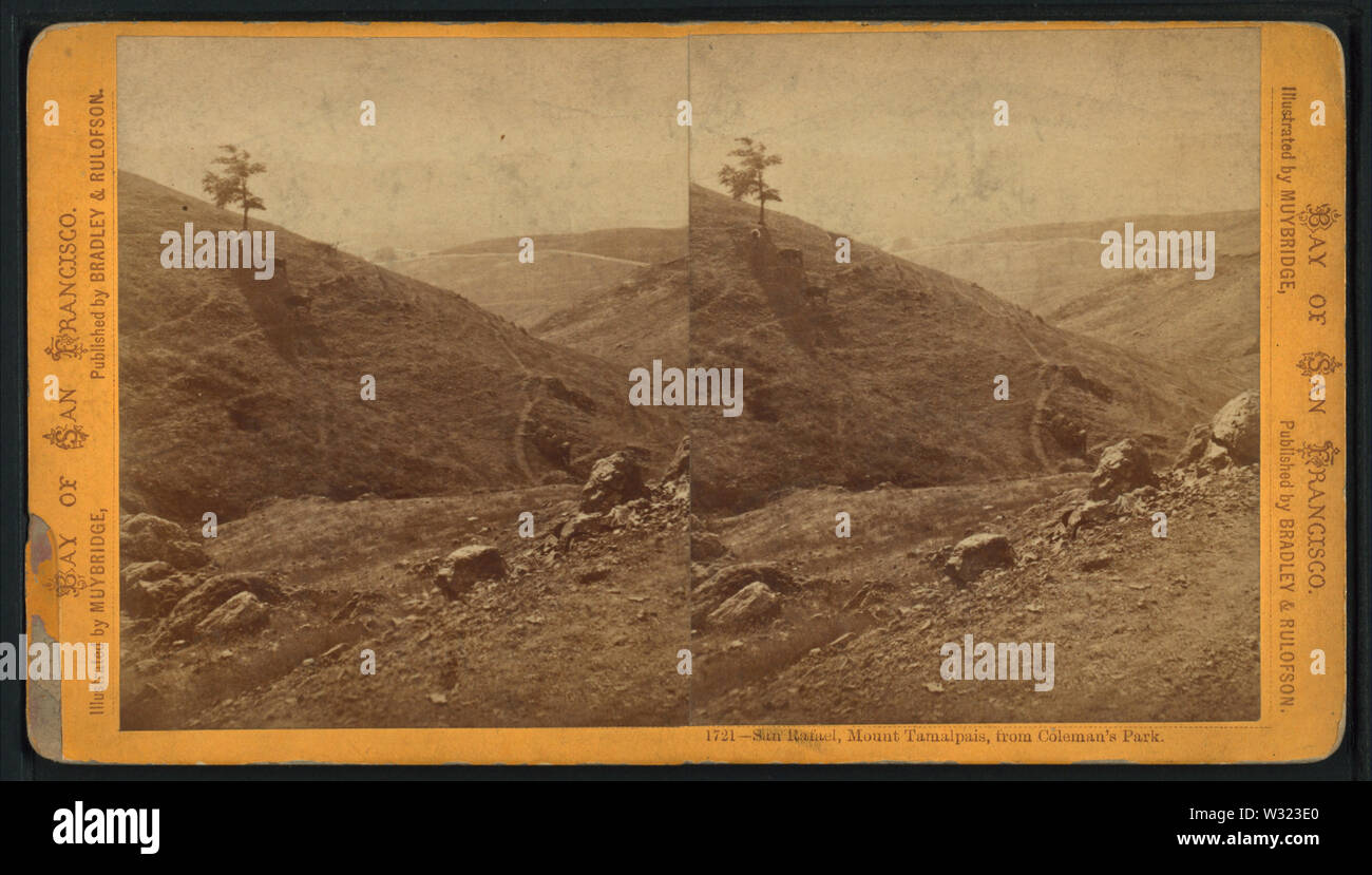 San Rafael, Mount Tamalpais from Coleman's Park, by Muybridge, Eadweard ...