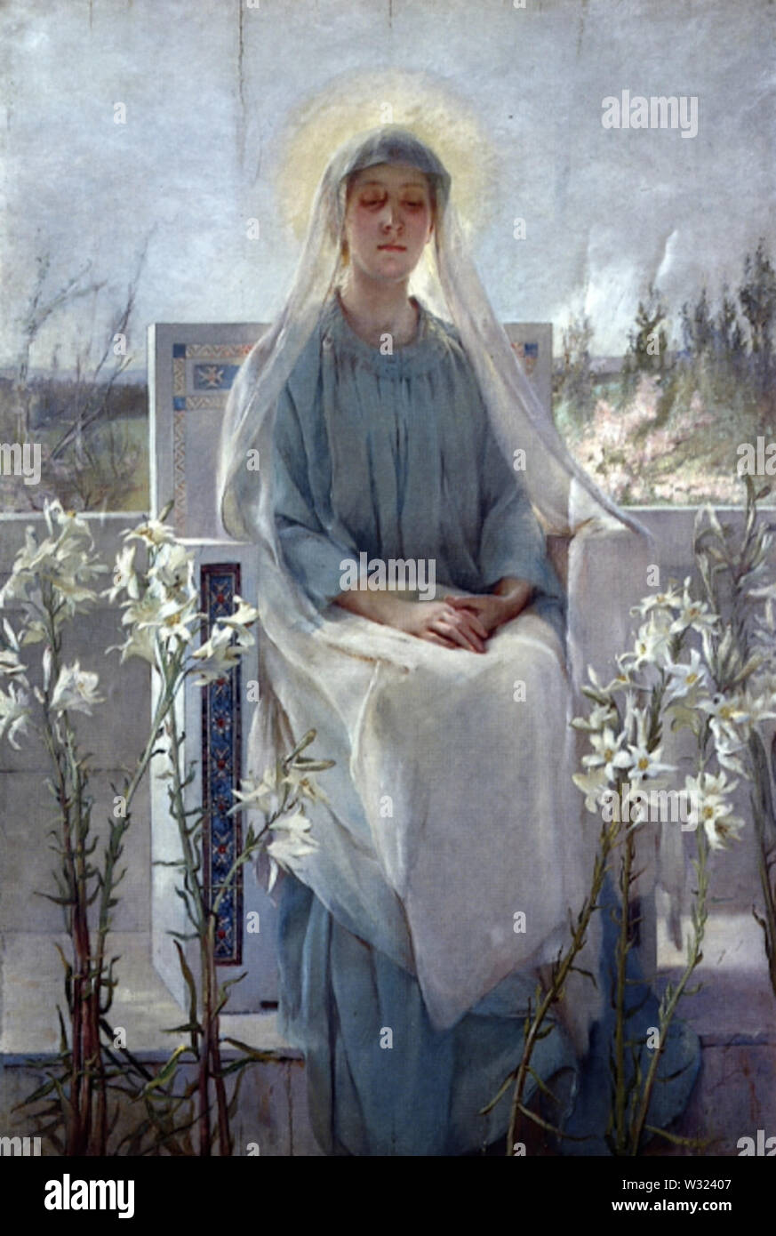 Sarah Paxton Ball Dodson, Meditation of the Holy Virgin, 1889 Stock Photo