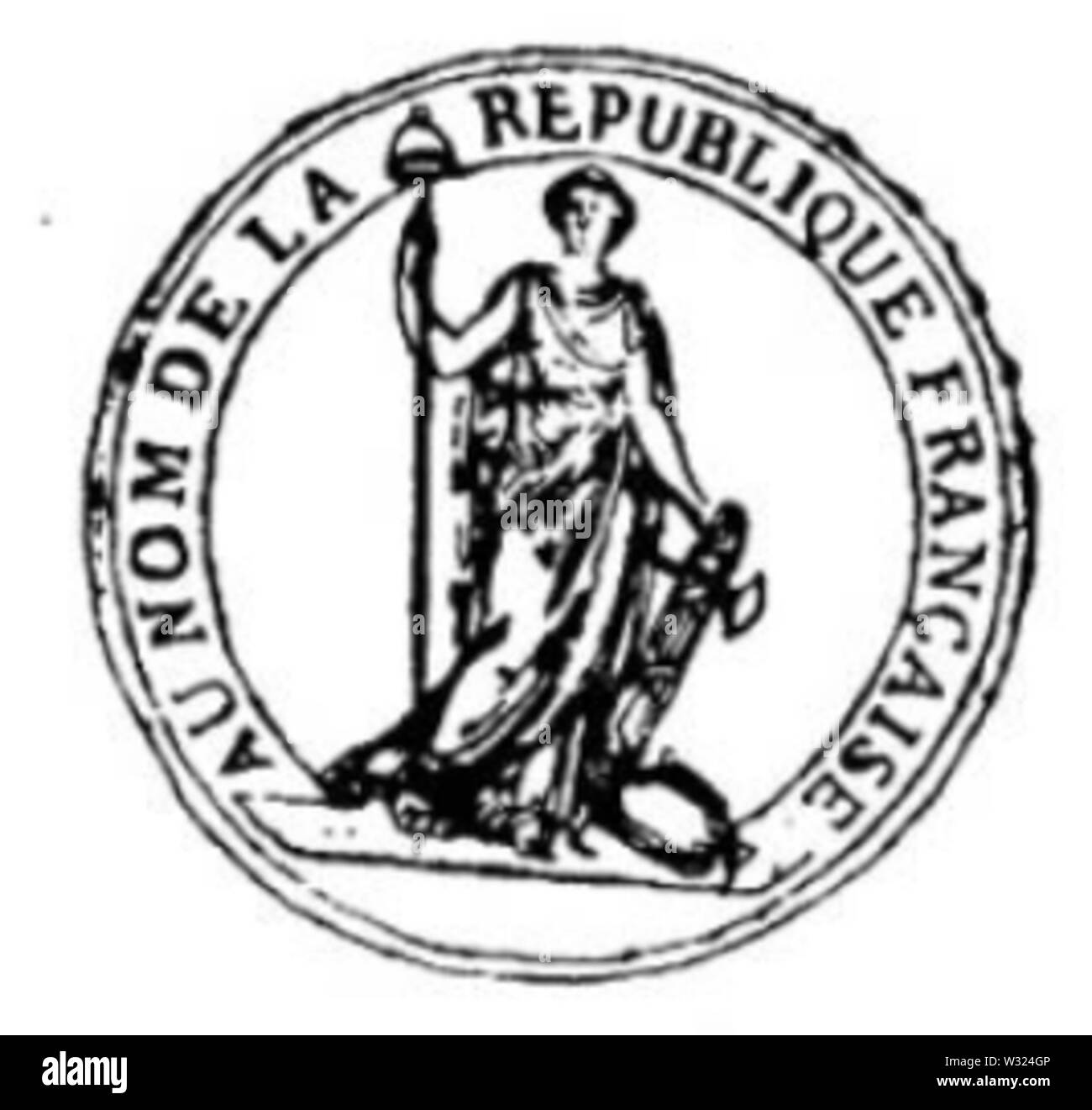 Sceau De La Republique Decret Abolition Esclavage 16 Pluviose An Ii 4 Fevrier 1794 Stock Photo Alamy