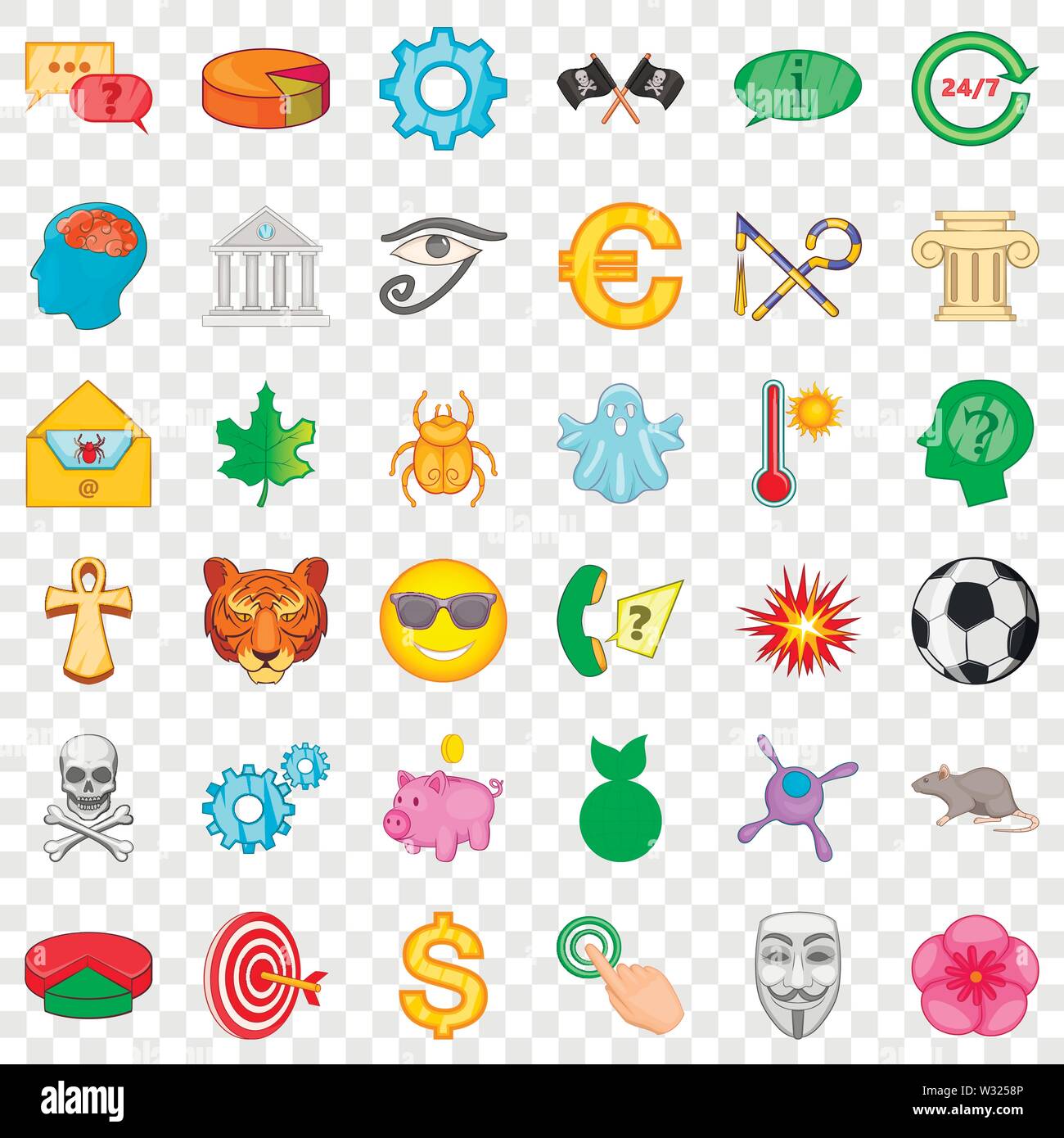Headset icons set, cartoon style Stock Vector Image & Art - Alamy