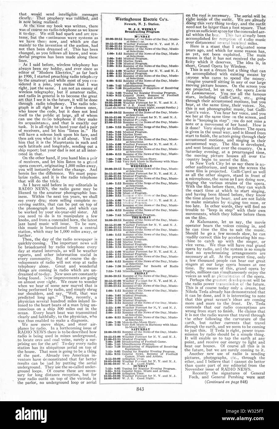 Science and Invention Jan 1922 pg843 Stock Photo Alamy