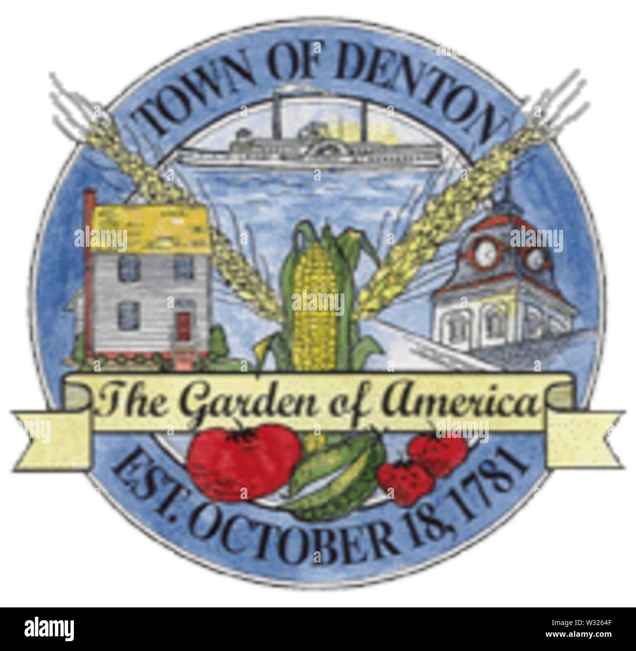Seal of Denton, Maryland Stock Photo Alamy
