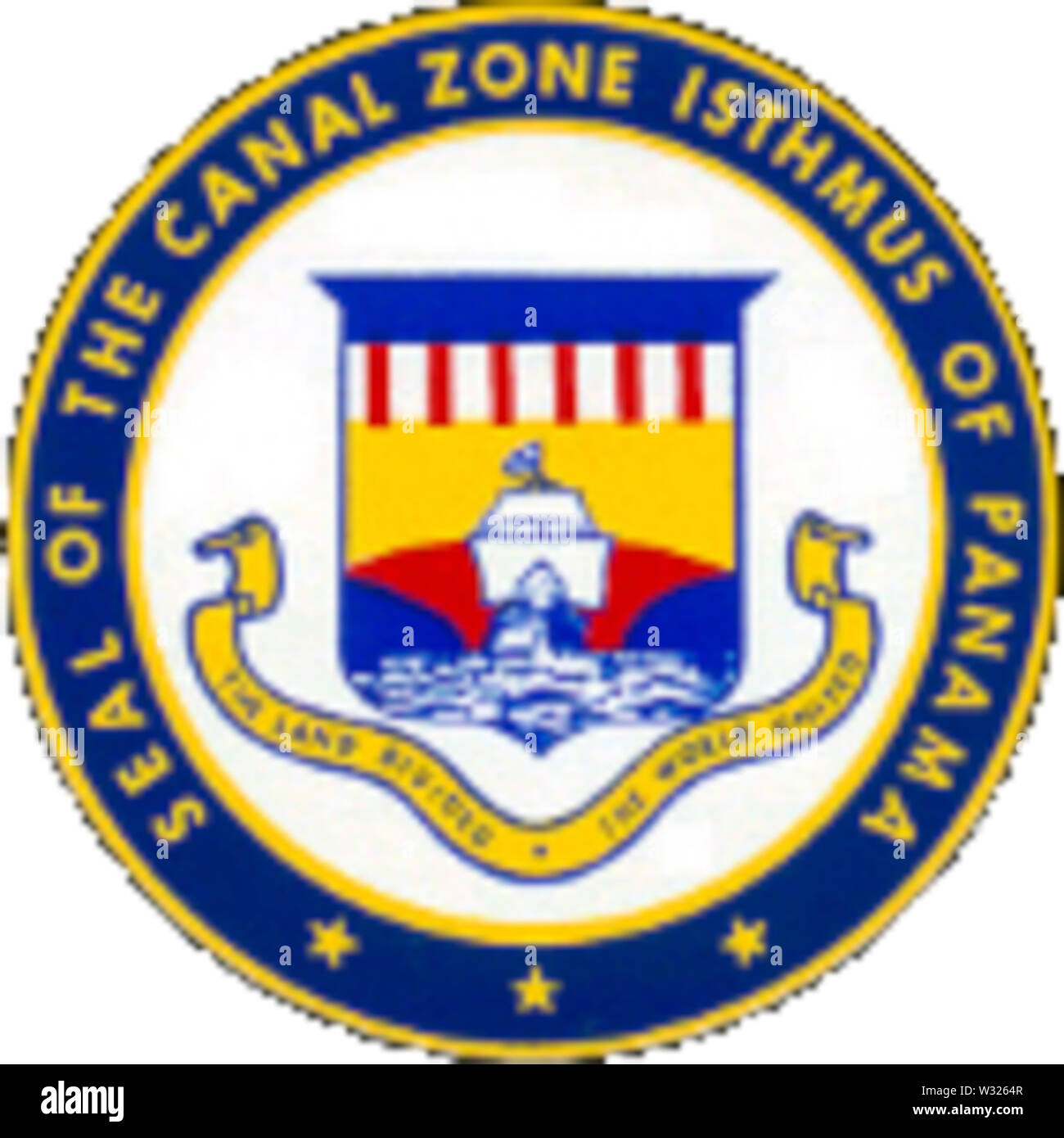 Seal of the Panama Canal Zone Stock Photo Alamy