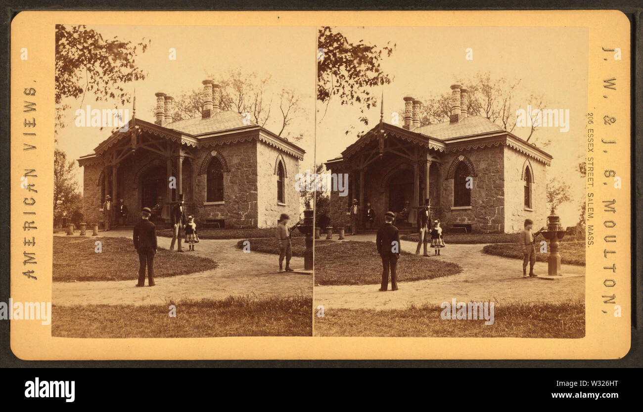 Sedgeley Guard House, Fairmount Park, from Robert N Dennis collection of stereoscopic views 2 Stock Photo
