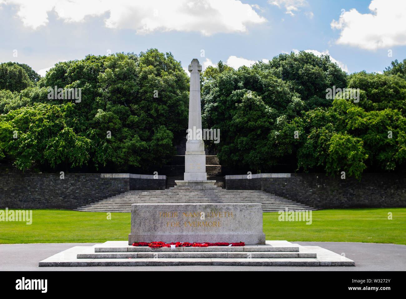 The Irish National War Memorial Gardens in Islandbridge, Dublin. Designed by Sir Edwin Lutyens as a memorial to those Irish people who fought in WW1. Stock Photo