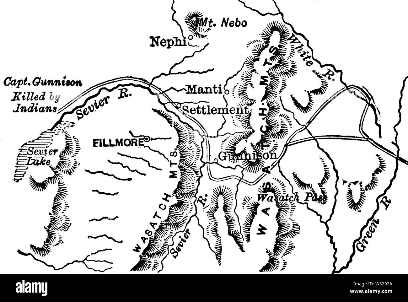 Site of Gunnison Massacre BHoUp469 Stock Photo Alamy