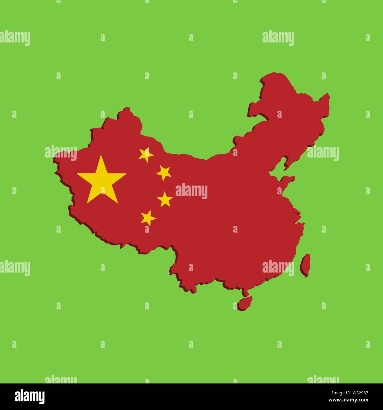 3d Vector Flag Map Of China Stock Vector Image Art Alamy 3d Vector Flag Map Of China Stock Vector Image Art Alamy