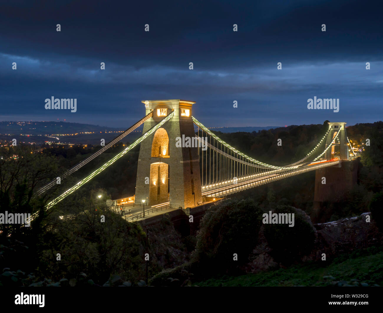 Aerial view clifton suspension bridge hi-res stock photography and ...