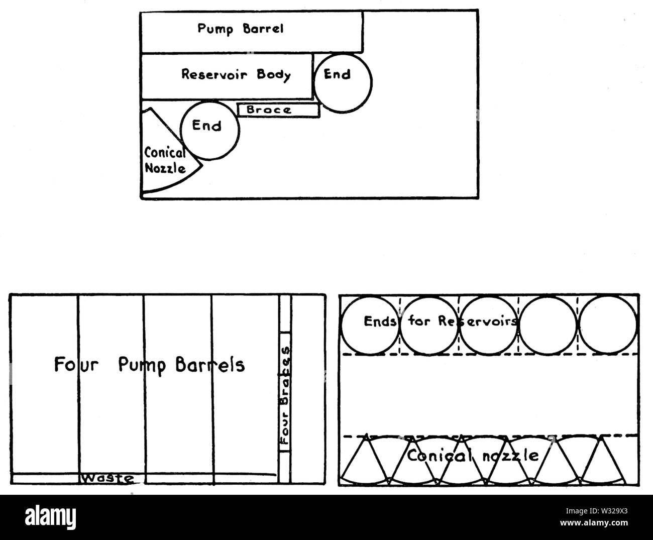 Smd d165 plan for cutting atomizing spray pump parts from sheets Stock