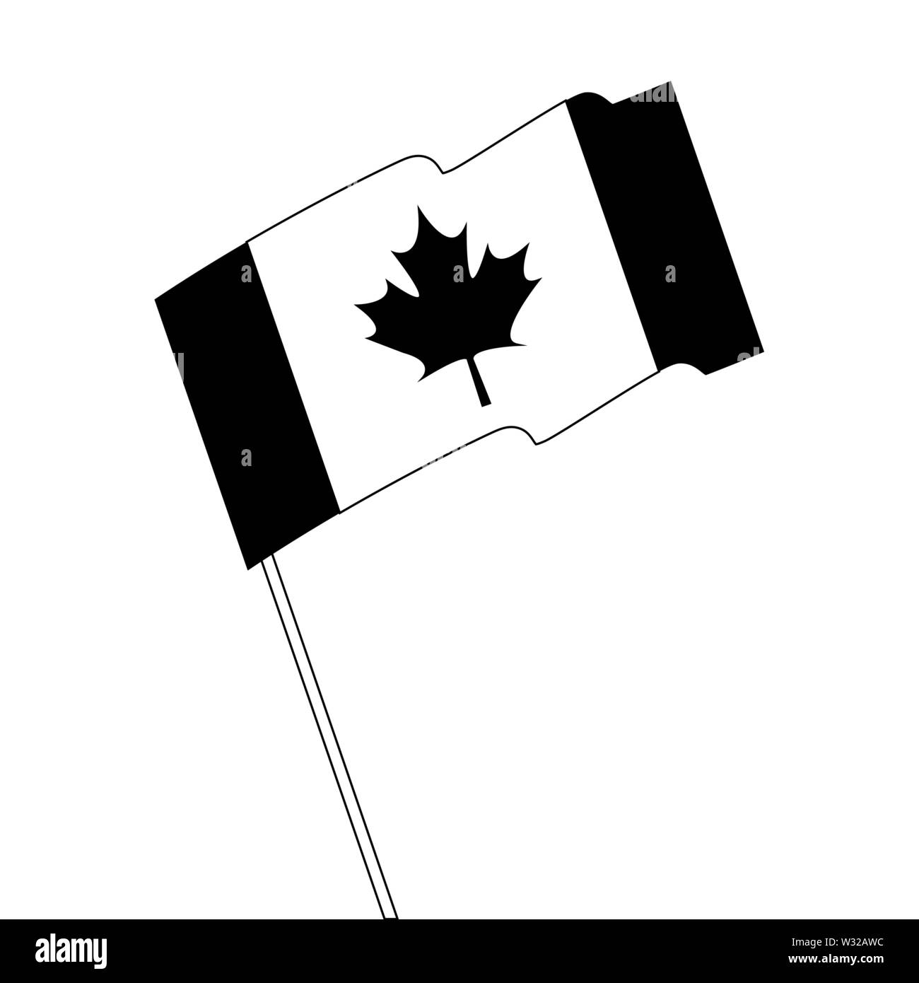 Flag Of Canada Patriotic In Stick Vector Illustration Design Stock Vector Image And Art Alamy