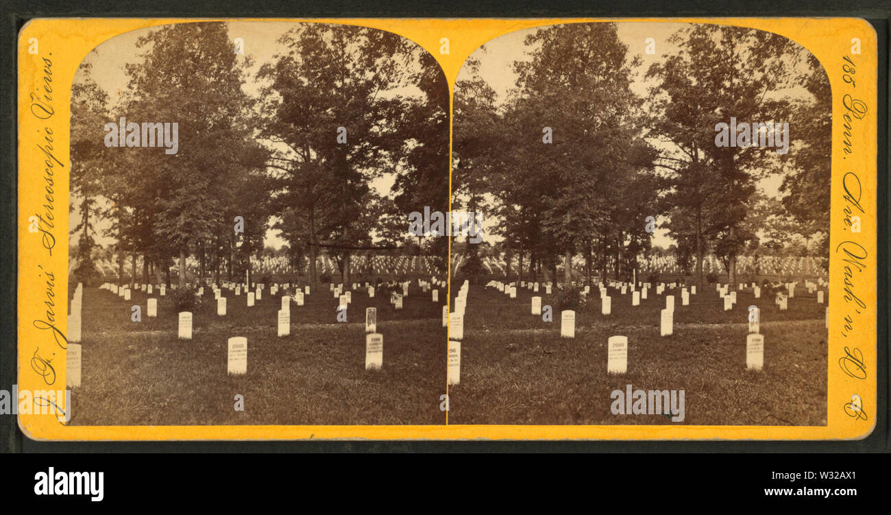 Soldiers' grave at Arlington Va, by Jarvis, J F (John F), b 1850 Stock Photo
