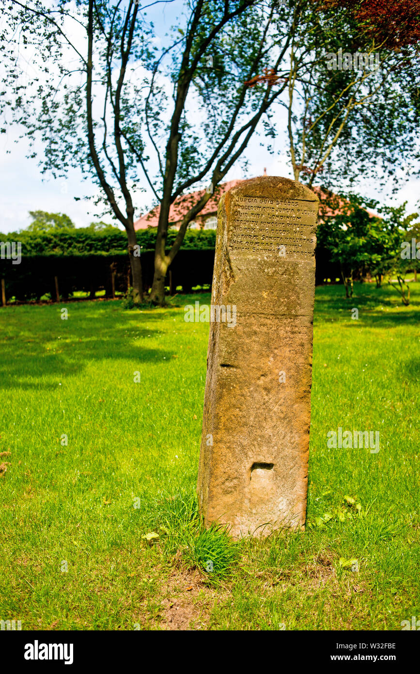 Stone with Inscription, New Wild Garden, Wynyard Gardens, Wynyard Hall