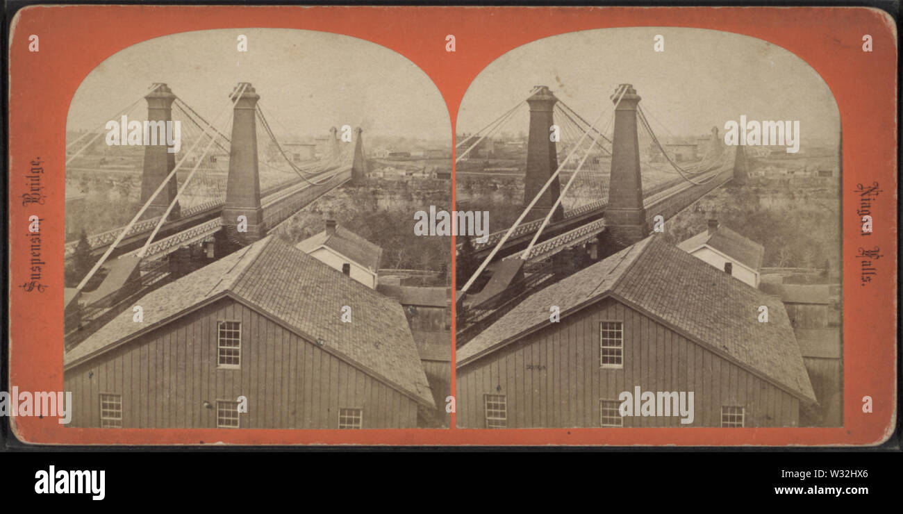 Suspension Bridge, Niagara Falls (View from town), by Reilly, John