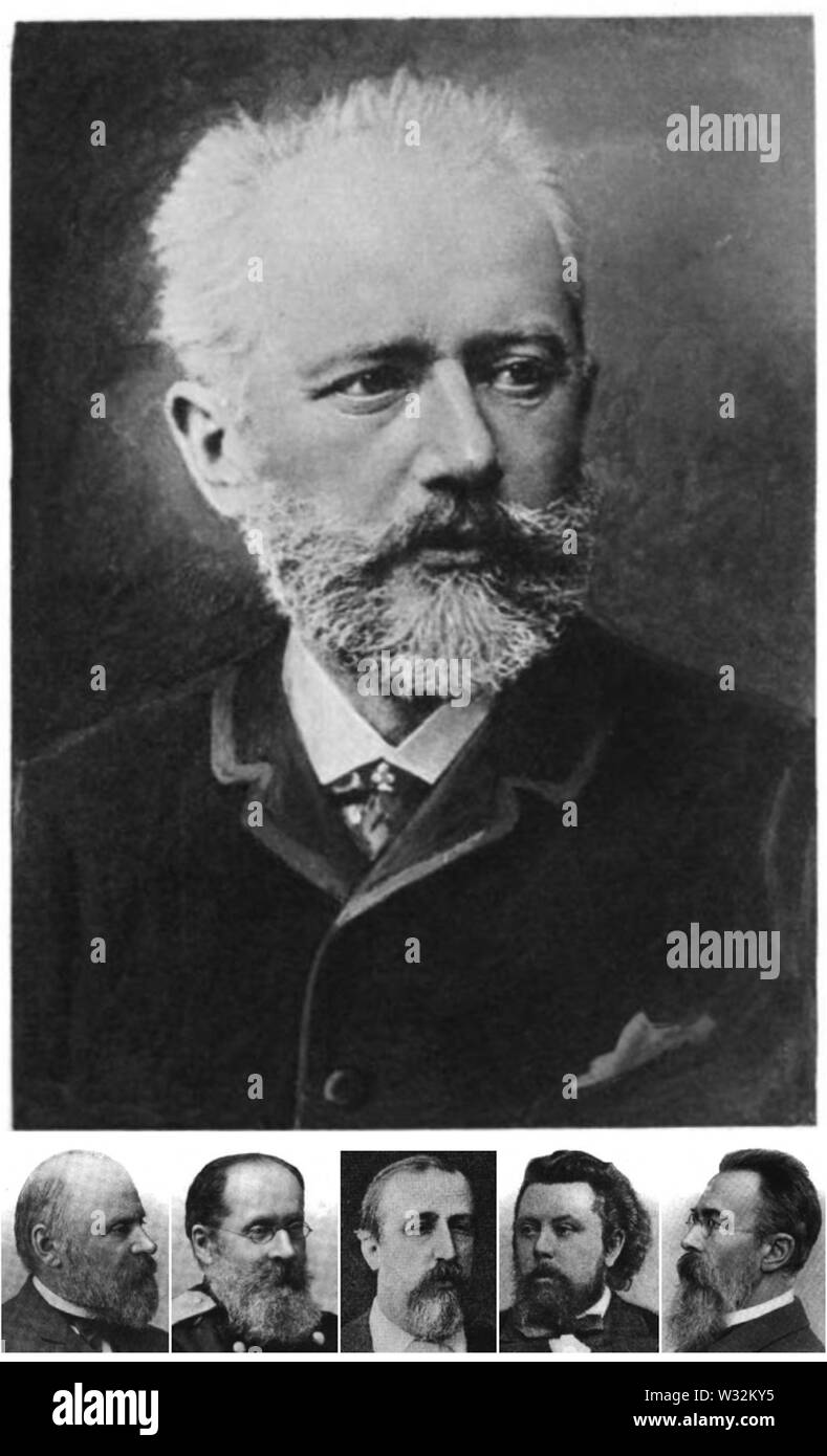 Tchaikovsky and The Five Stock Photo
