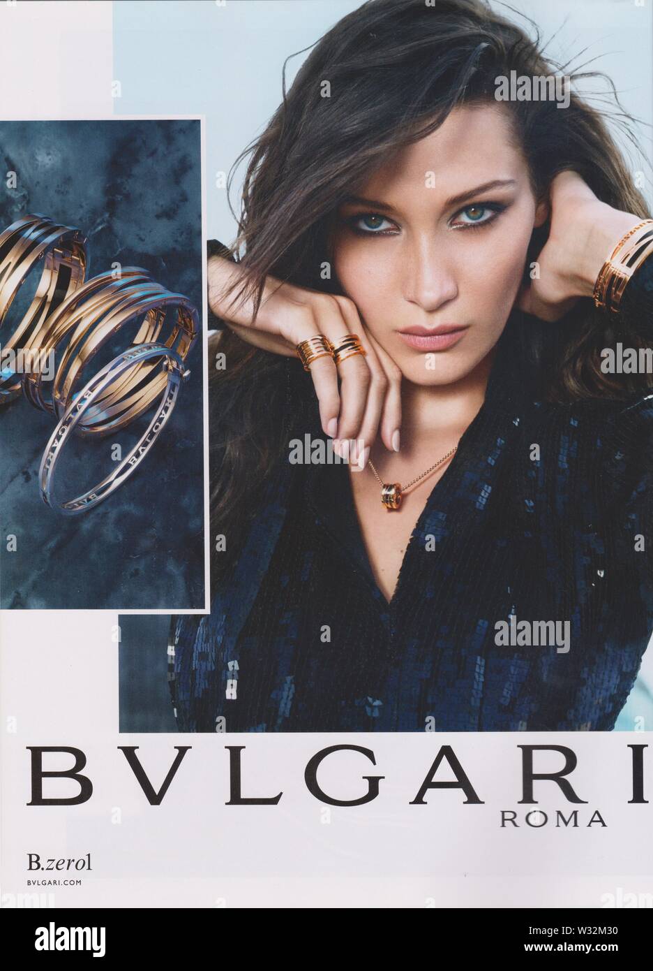 poster advertising BVLGARI Roma fashion 