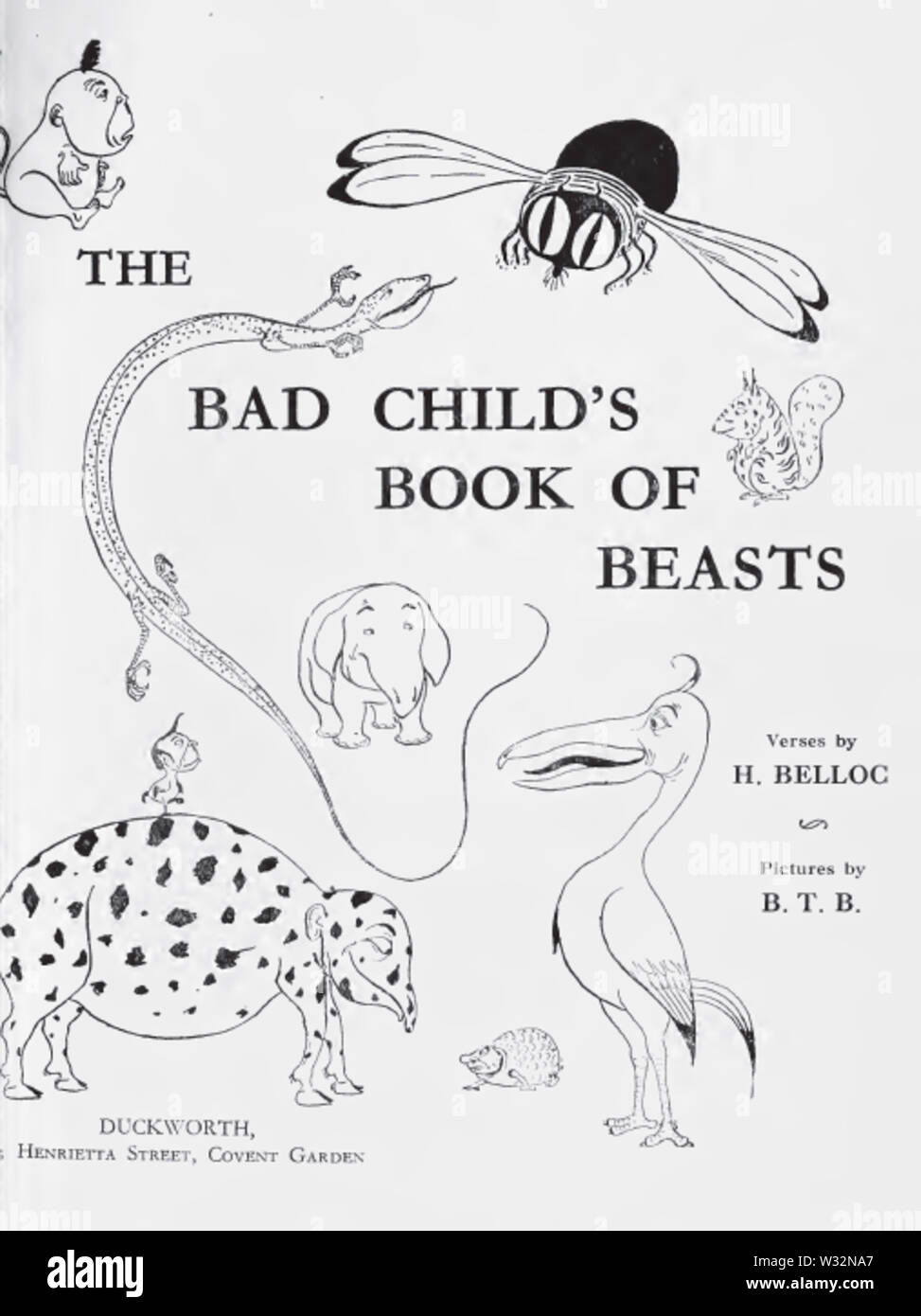 The Bad Child's Book Of Beasts pg 5 Stock Photo Alamy