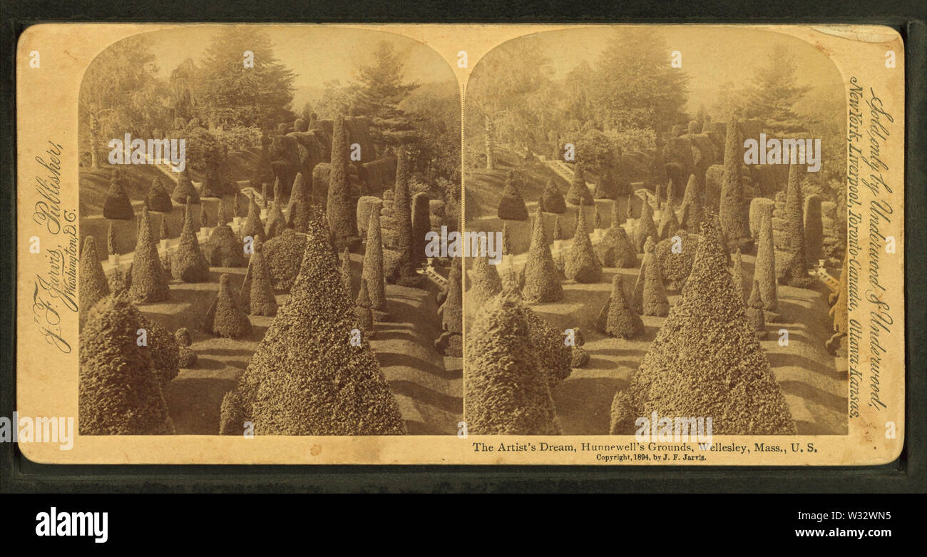 The artist's dream, Hunnewell's Gardens, Wellesley, Mass, by Jarvis, J F (John F), b 1850 2 Stock Photo