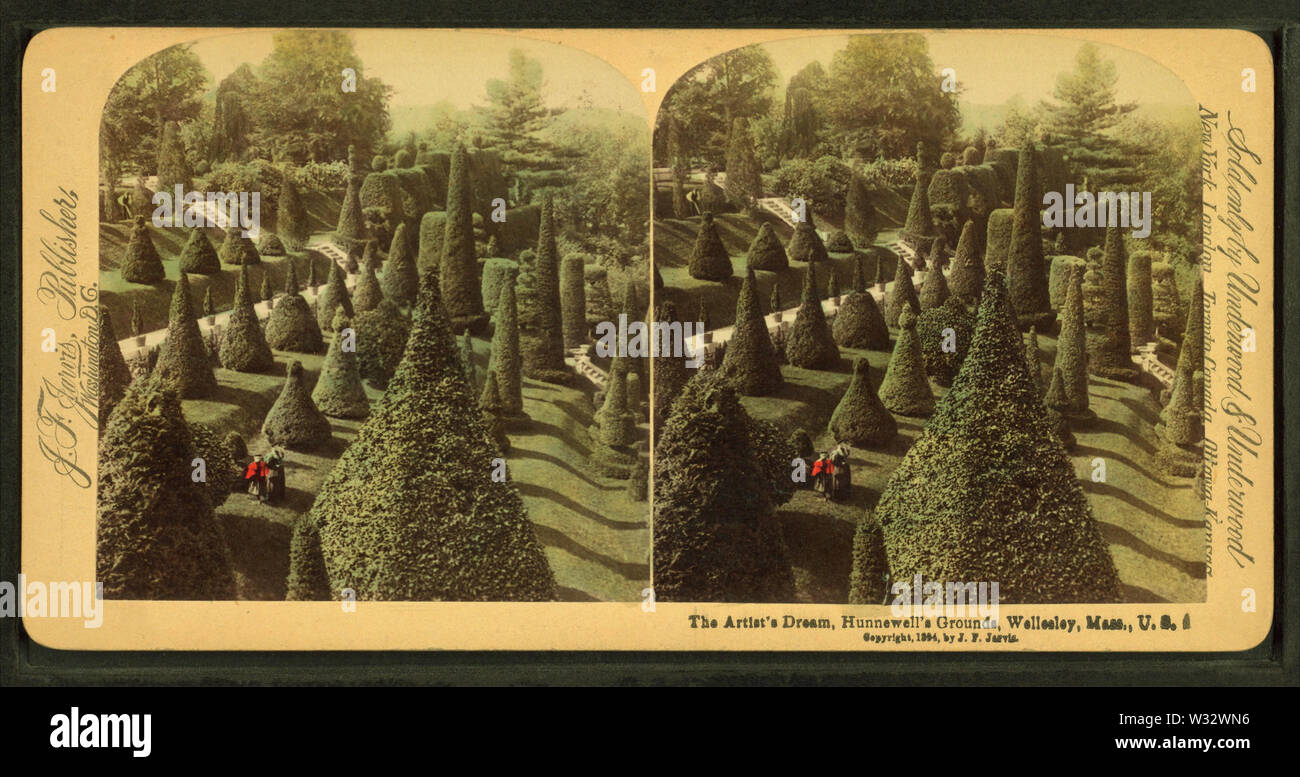 The artist's dream, Hunnewell's Gardens, Wellesley, Mass, by Jarvis, J F (John F), b 1850 Stock Photo