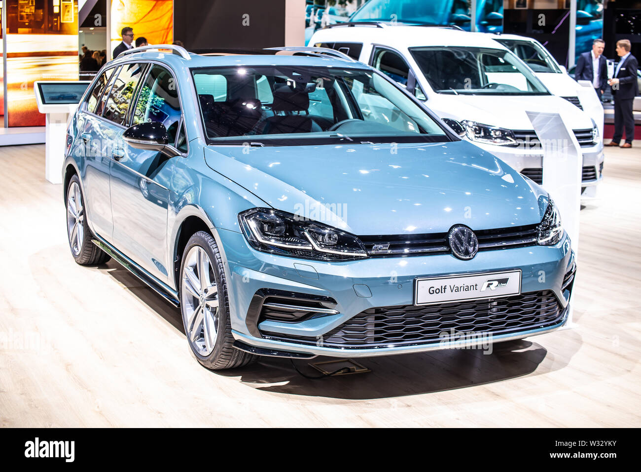 Geneva, March 2019 Volkswagen VW Golf Variant R-Line MK7 MQB 7th gen combi,  Geneva International Motor Show, station wagon produced by Volkswagen Stock  Photo - Alamy