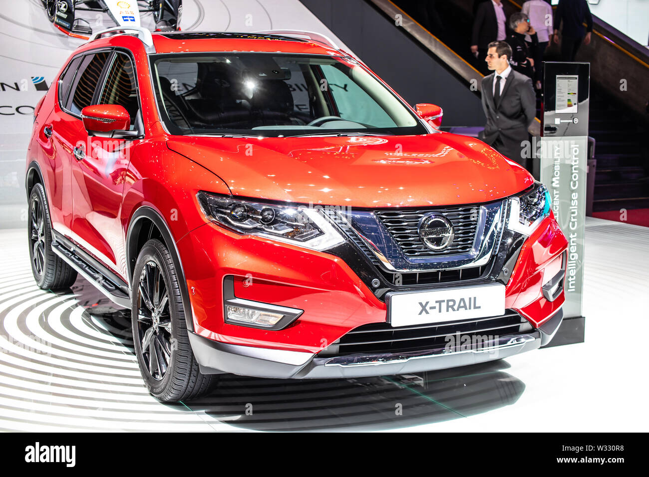 Geneva, Switzerland, March 05, 2019 Nissan X-Trail at Geneva International  Motor Show, 3rd gen, compact crossover produced by Japanese Nissan Stock  Photo - Alamy