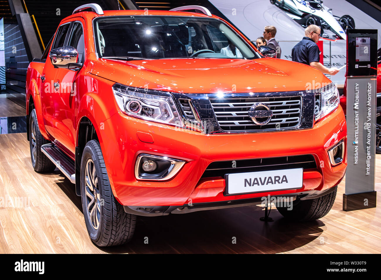 Geneva, Switzerland, March 2019 Nissan Navara pickup truck at Geneva  International Motor Show, 3rd generation, NP300 D23 Navara produced by  Nissan Stock Photo - Alamy