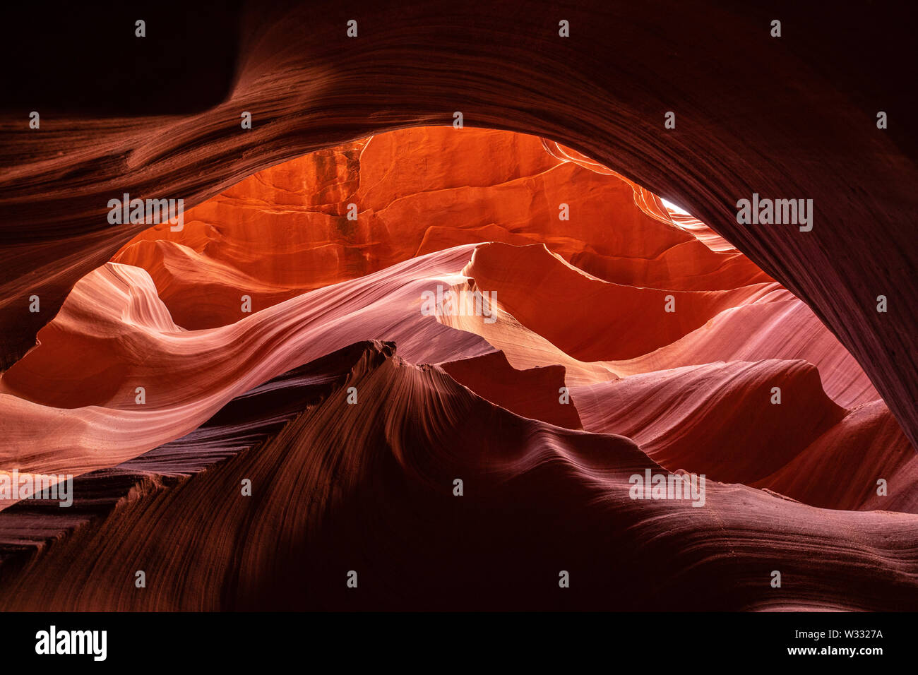 Arizona slot canyon scenery at Antelope Canyon, United States of America Stock Photo