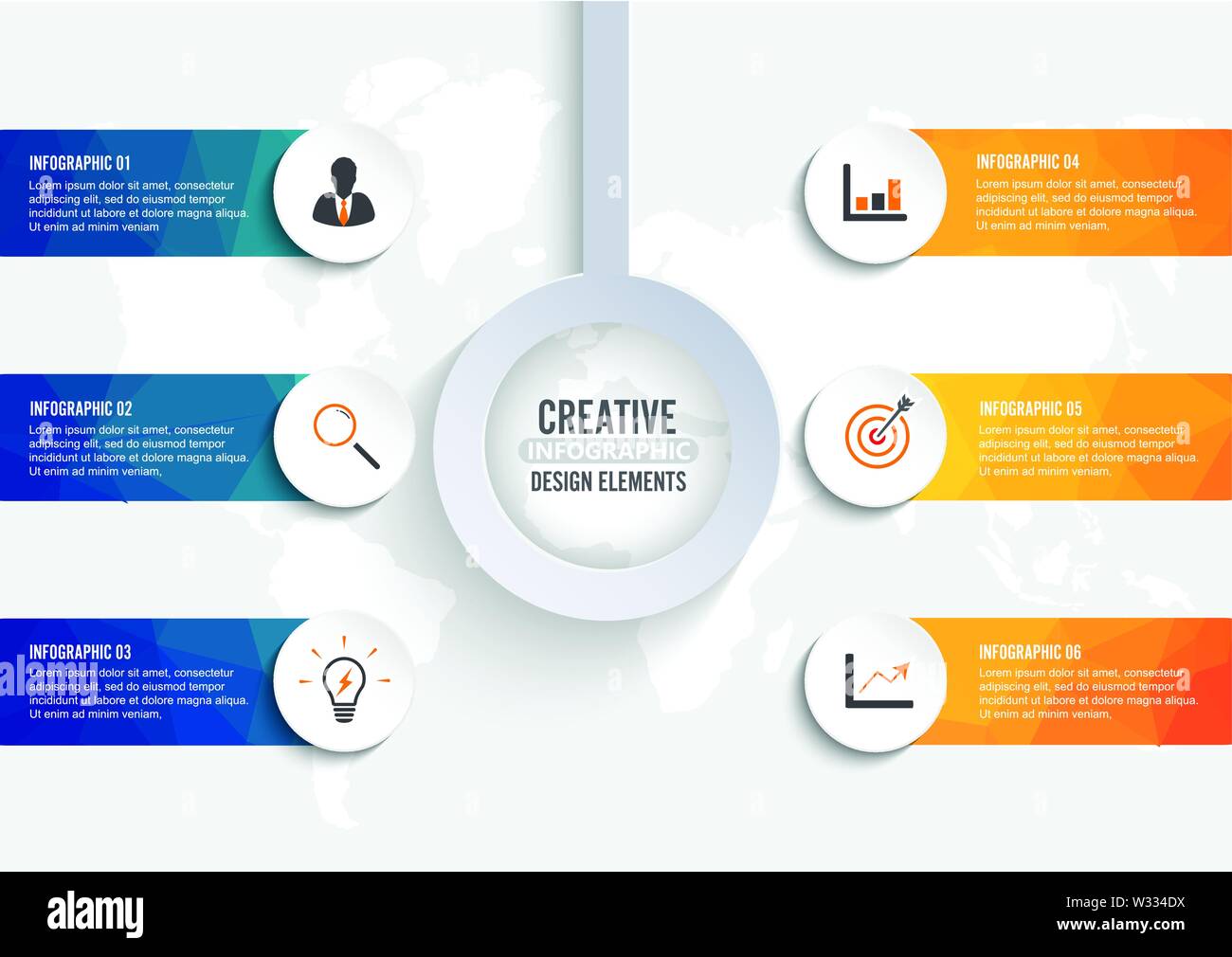 Business data visualization. Process chart. Abstract elements of graph ...