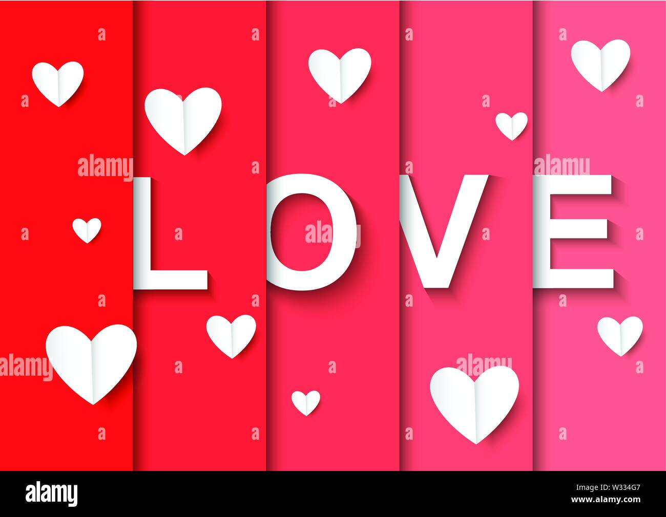 LOVE Happy Valentines Day Card. illustrator vector. Stock Vector