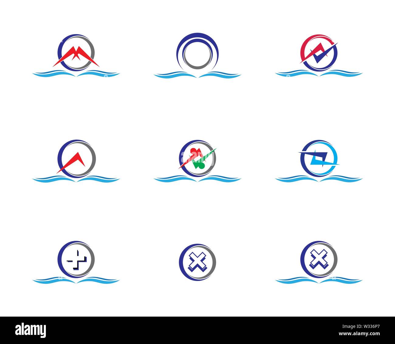 circle logo and symbols Vector Stock Photo - Alamy