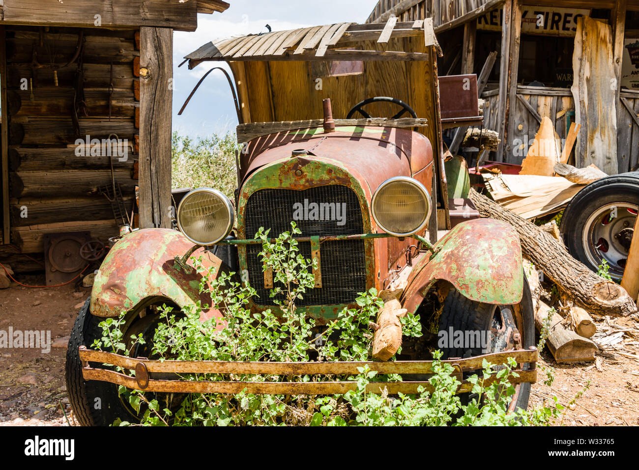 Jerome Ghost Town Antique Truck Stock Photo Alamy
