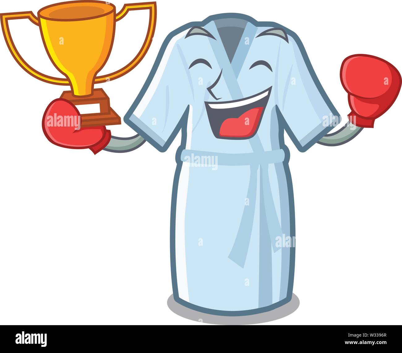 Boxer in robe Stock Vector Images - Alamy