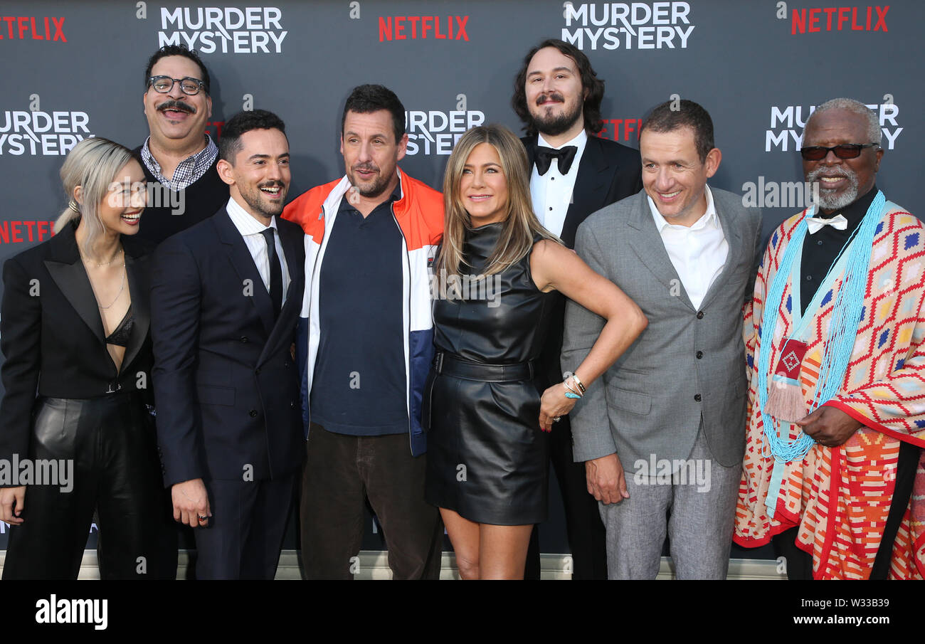 LA Premiere Of Netflix's Murder Mystery Featuring: Shioli Kutsuna, Erik  Griffin, Luis Gerardo Méndez, Adam Sandler, Jennifer Aniston, Kyle  Newacheck, Dany Boon, John Kani Where: Westwood, California, United States  When: 11 Jun