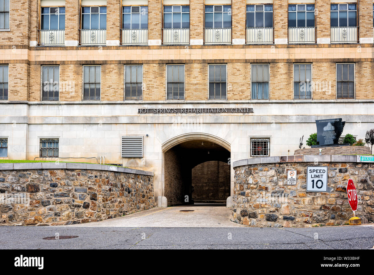 Hot Springs, USA June 4, 2019 Rehabilitation Center historical