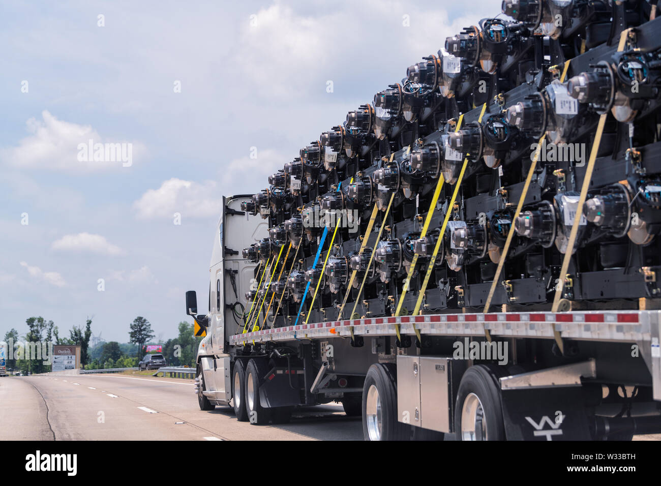Little Rock, USA June 4, 2019 Interstate highway road i30 in