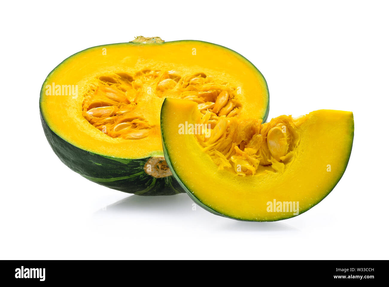 Green pumpkin isolated on white background Stock Photo - Alamy