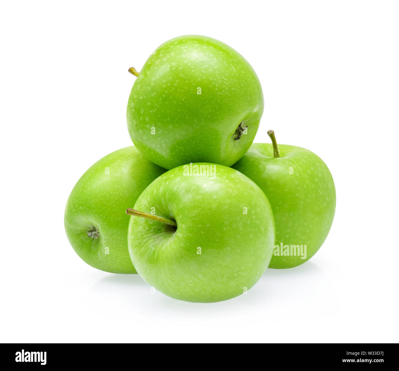 Green apple isolated on white background Stock Photo - Alamy