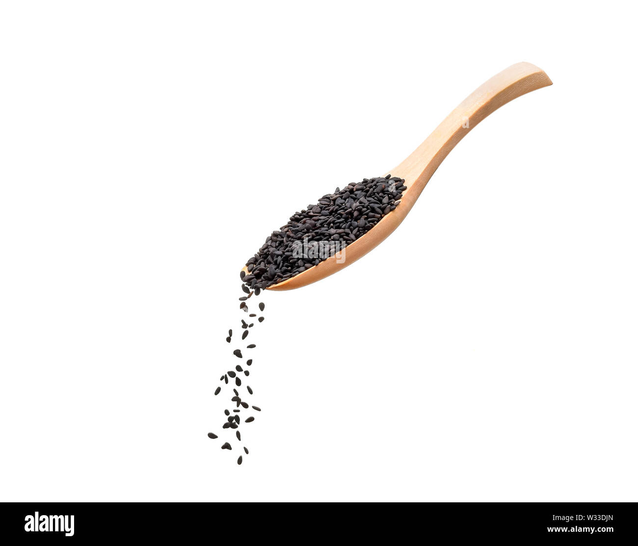 Black Sesame Seeds on white background Stock Photo Alamy