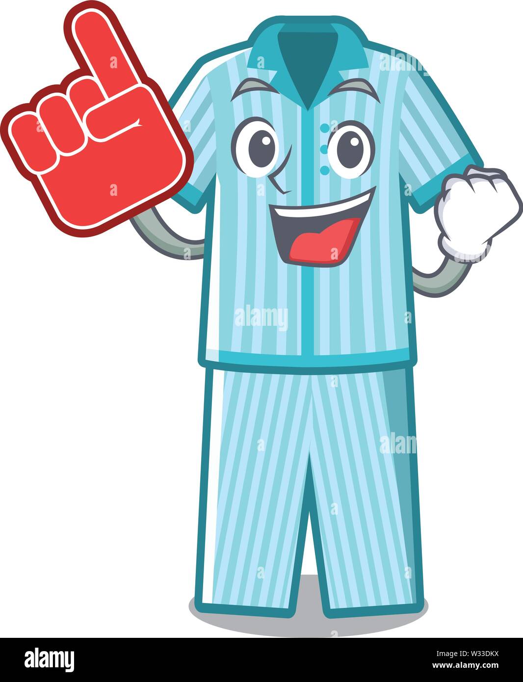 Pyjamas Folded Icon Foam finger folded pajamas in a cartoon closet Stock Vector Image & Art ...