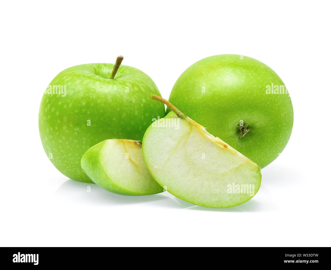 Green apple isolated on white background Stock Photo - Alamy