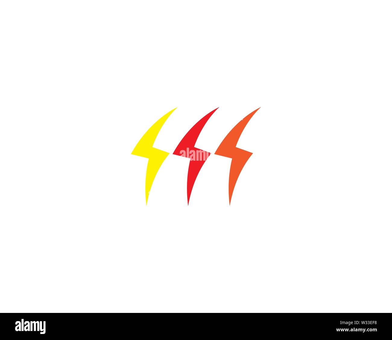 A Letter Lightning Logo Template vector icon illustration design Stock ...