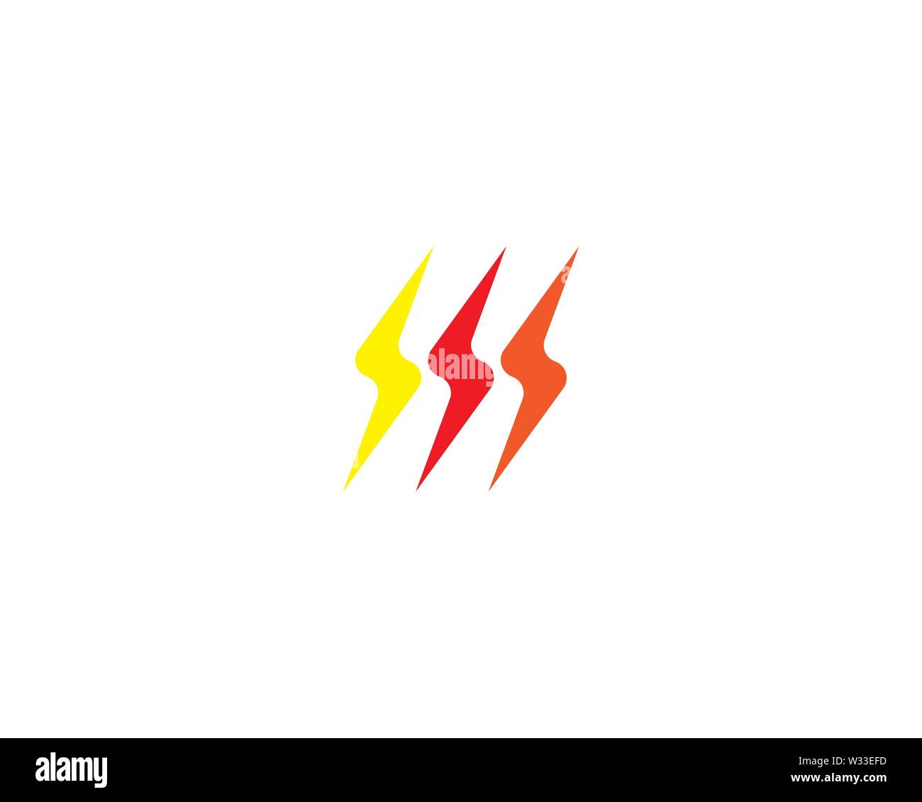 A Letter Lightning Logo Template vector icon illustration design Stock ...