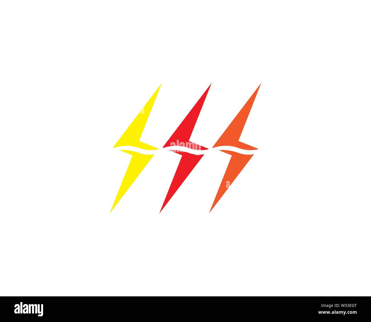 A Letter Lightning Logo Template vector icon illustration design Stock ...