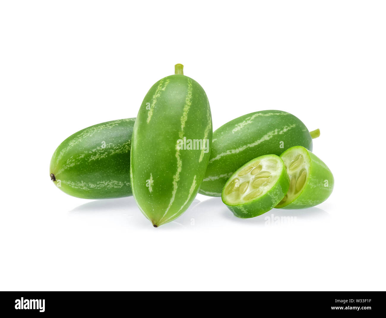 Ivy gourd, Coccinia grandis, Family Cucurbitaceae from central of Thailand Stock Photo