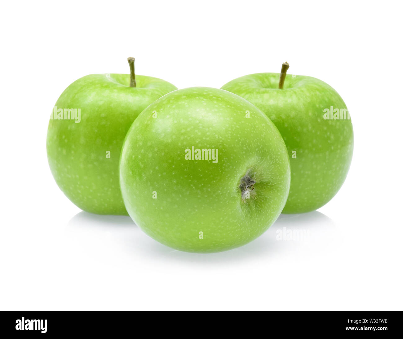 Green apple isolated on white background Stock Photo - Alamy