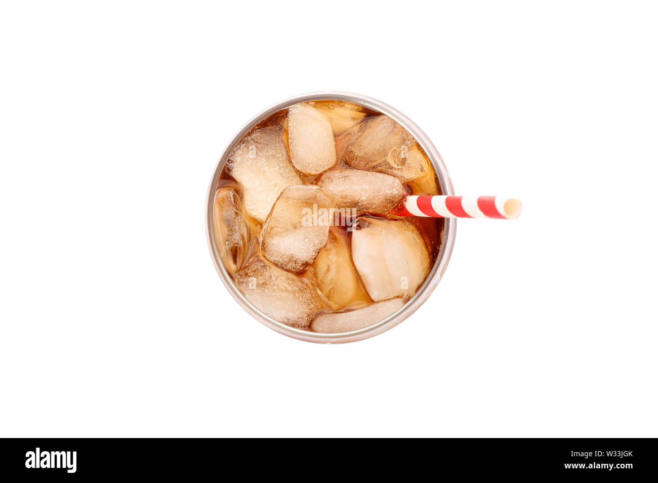 Glass of cold cola isolated on white background Stock Photo - Alamy