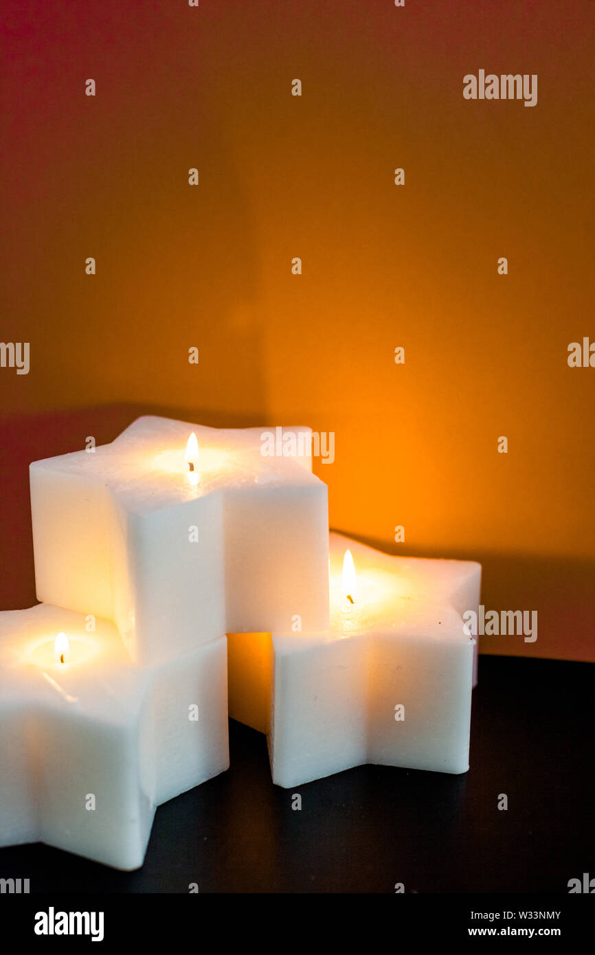 Star shaped candles Stock Photo Alamy