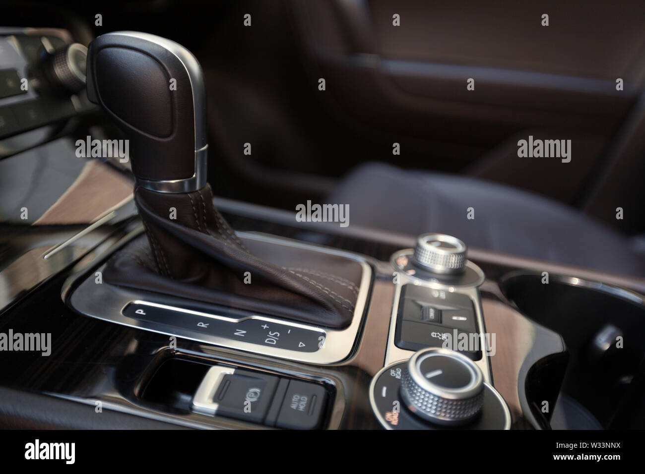 Automatic transmission gear shift in car Stock Photo Alamy