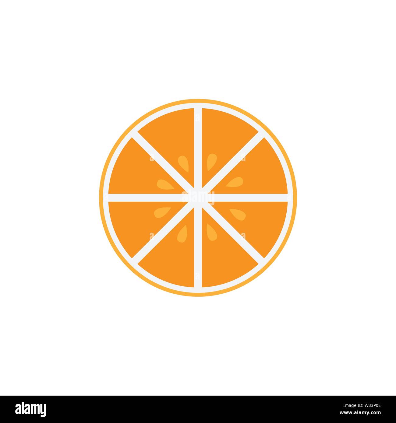 Orange fruit clip art graphic design template vector isolated Stock Vector Image & Art Alamy