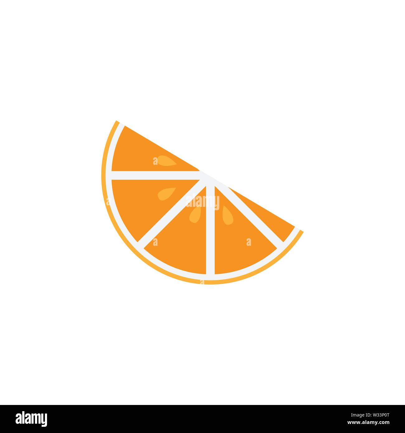 Orange fruit clip art graphic design template vector isolated Stock