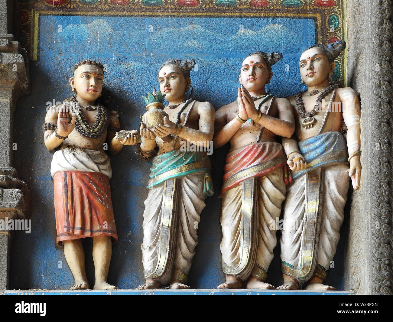 Sculptures in hindu temple, India, Tamil nadu Stock Photo Alamy